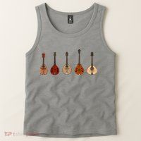 Mandolins In A Row Music Instrument Set Tank Top