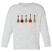 Mandolins In A Row Music Instrument Set Toddler Long Sleeve Shirt