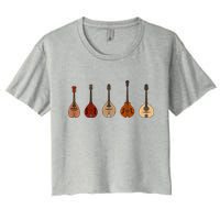 Mandolins In A Row Music Instrument Set Crop Top