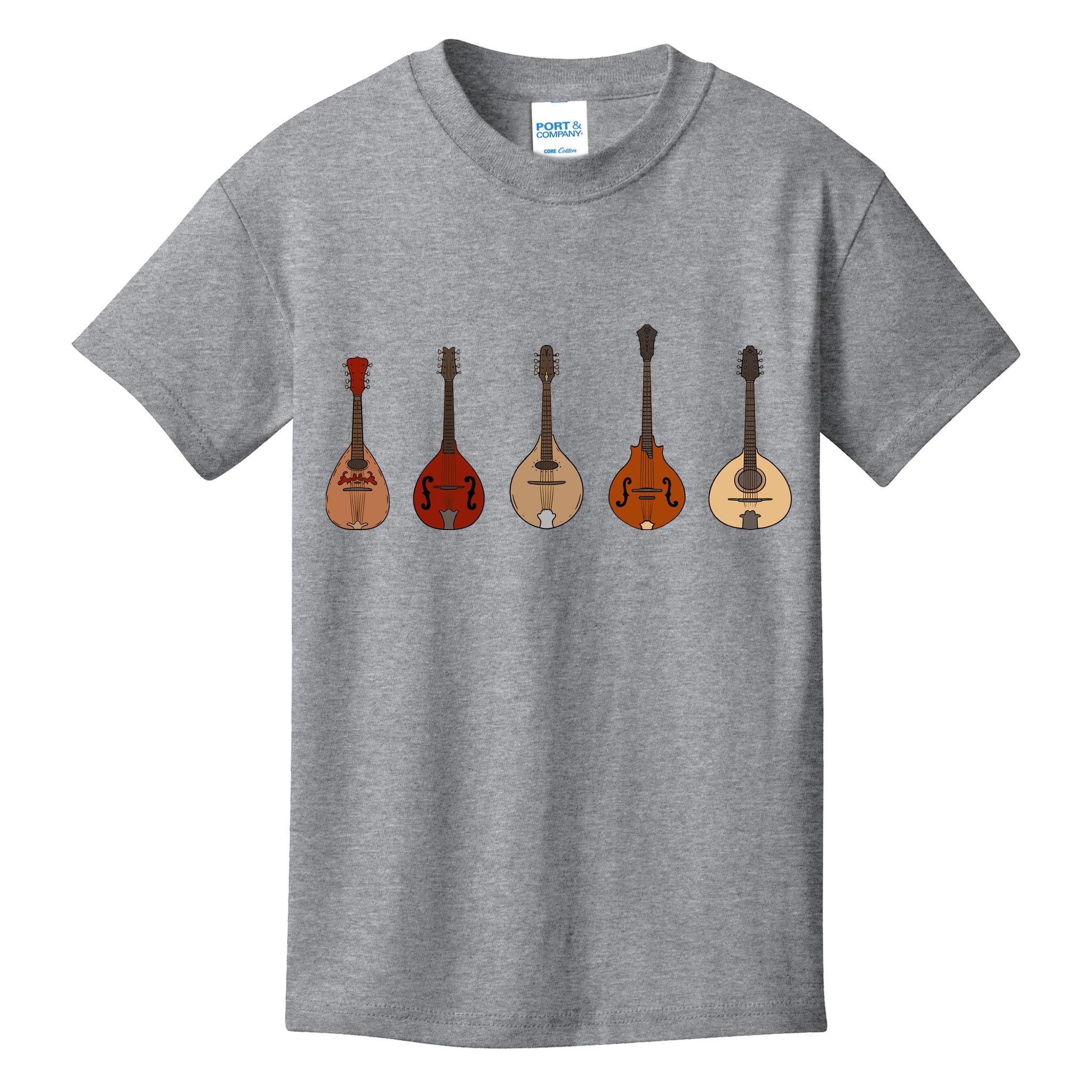 Mandolins In A Row Music Instrument Set Kids T-Shirt