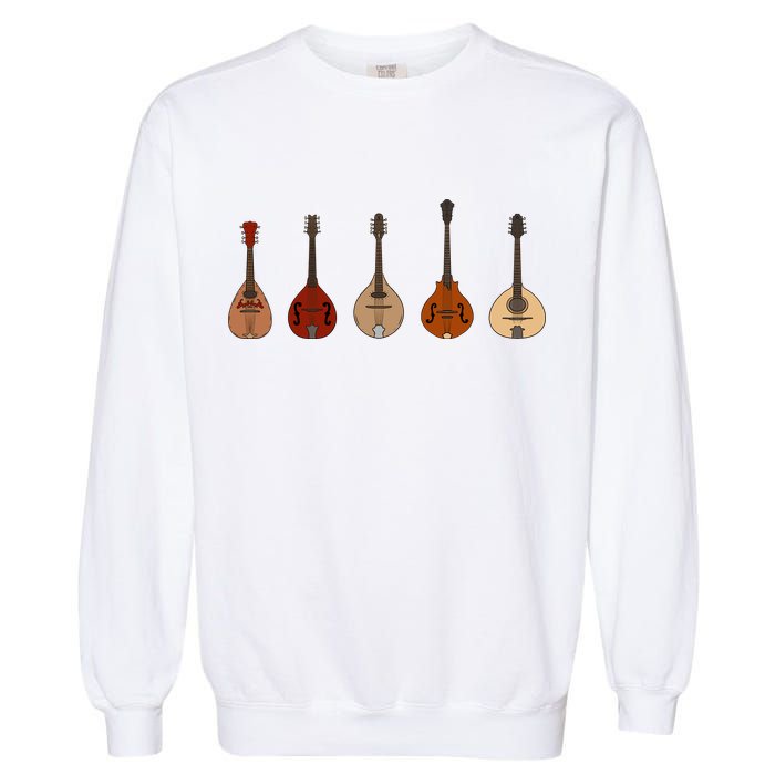 Mandolins In A Row Music Instrument Set Garment-Dyed Sweatshirt