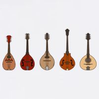 Mandolins In A Row Music Instrument Set Garment-Dyed Sweatshirt