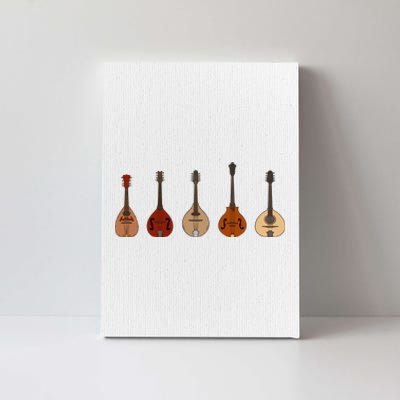 Mandolins In A Row Music Instrument Set Canvas