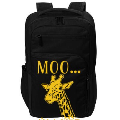 Moo I'm A Goat Funny Giraffe Cow Impact Tech Backpack