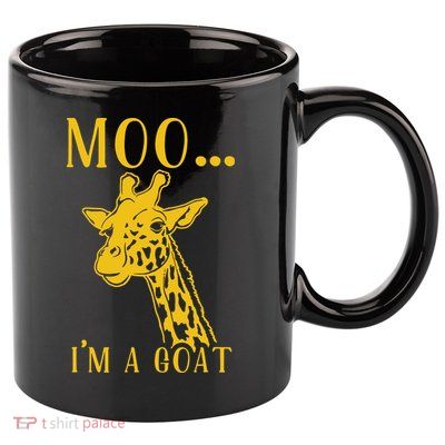 Moo I'm A Goat Funny Giraffe Cow 11oz C Handle Ceramic Mug