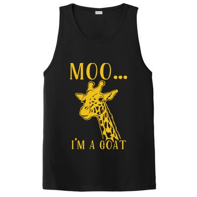 Moo I'm A Goat Funny Giraffe Cow PosiCharge Competitor Tank