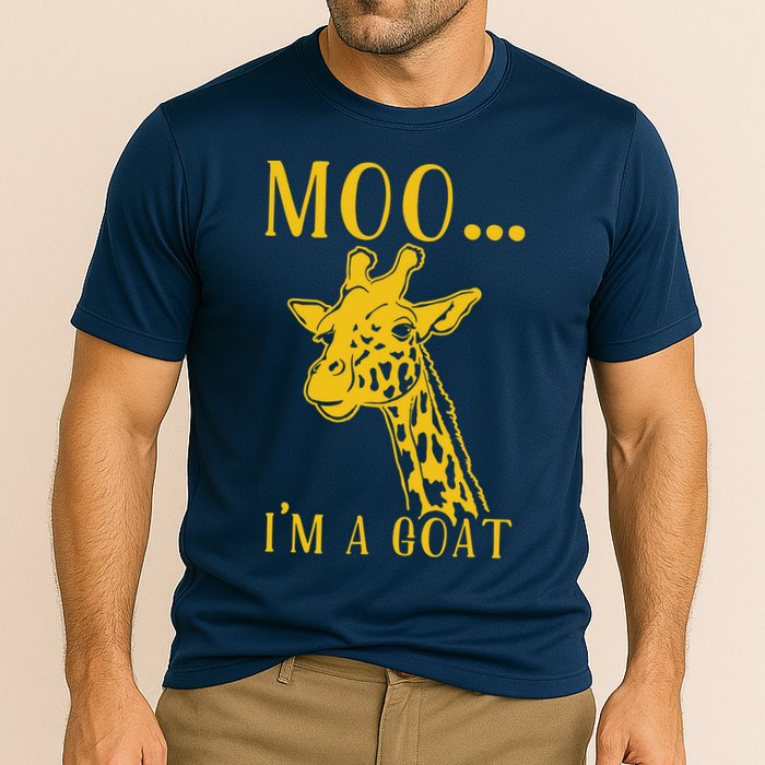 Moo I'm A Goat Funny Giraffe Cow Cooling Performance Crew T-Shirt