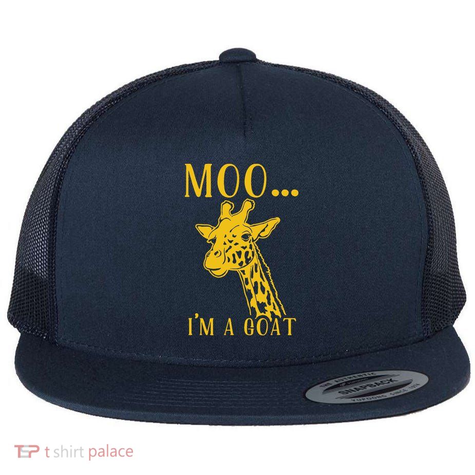 Moo I'm A Goat Funny Giraffe Cow Flatbill Hat