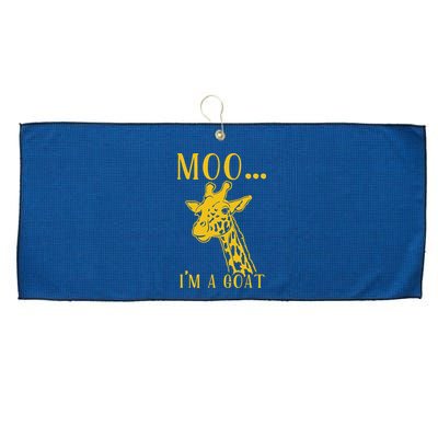 Moo I'm A Goat Funny Giraffe Cow Large Microfiber Waffle Golf Towel