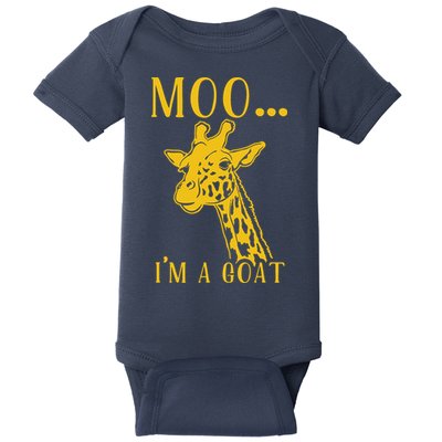 Moo I'm A Goat Funny Giraffe Cow Baby Bodysuit