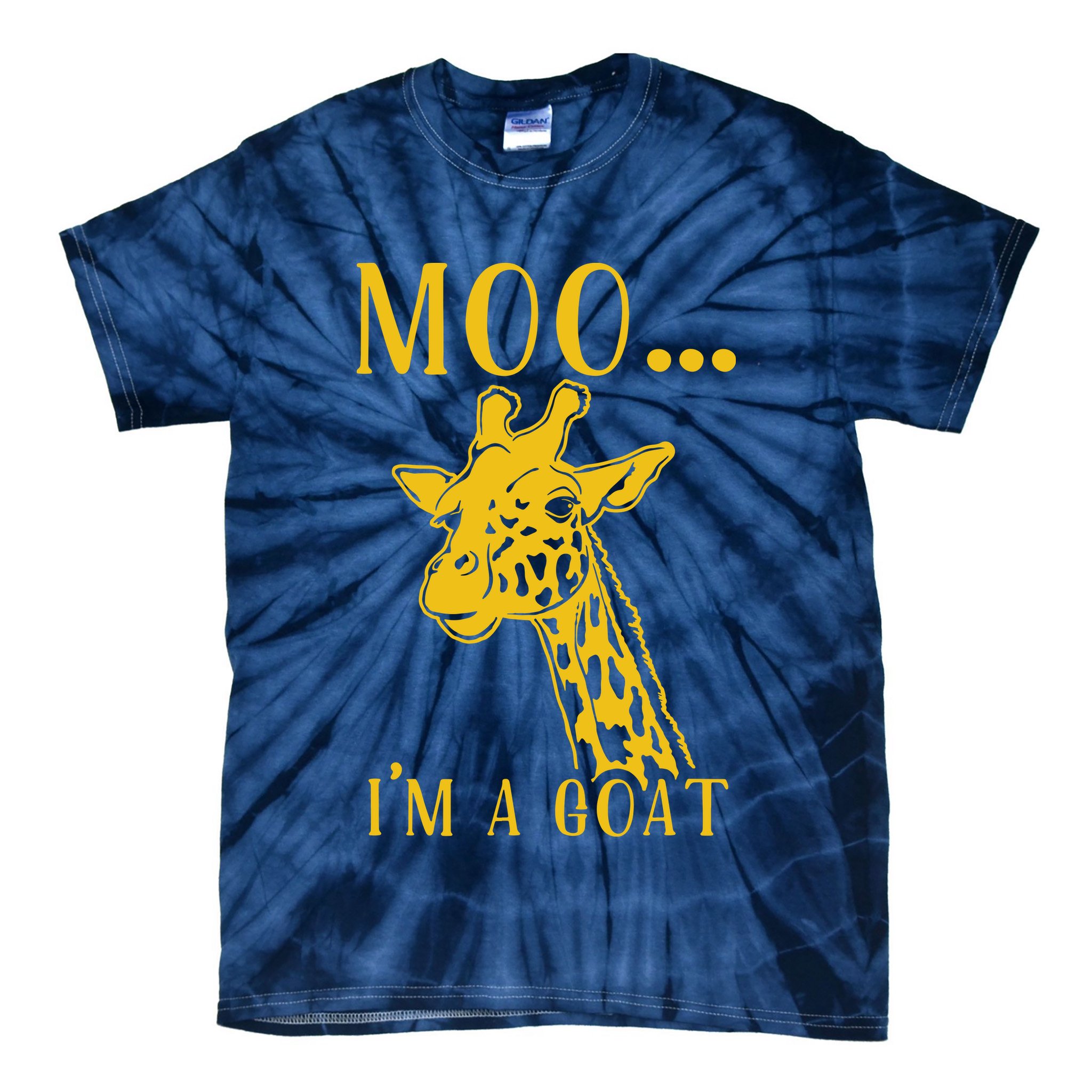 Moo I'm A Goat Funny Giraffe Cow Tie-Dye T-Shirt