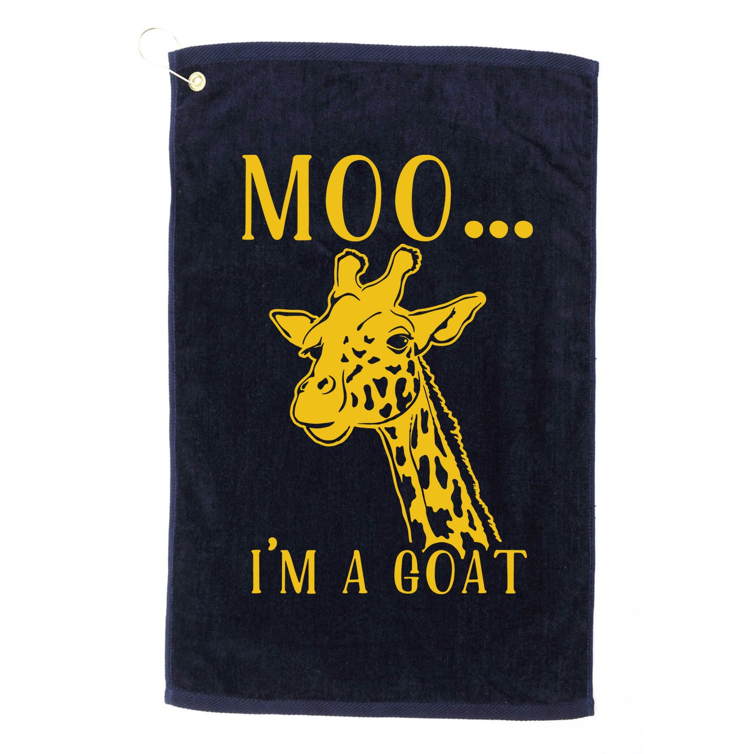 Moo I'm A Goat Funny Giraffe Cow Golf Towel