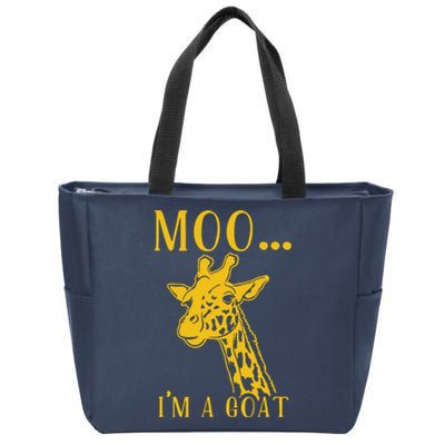 Moo I'm A Goat Funny Giraffe Cow Zip Tote Bag