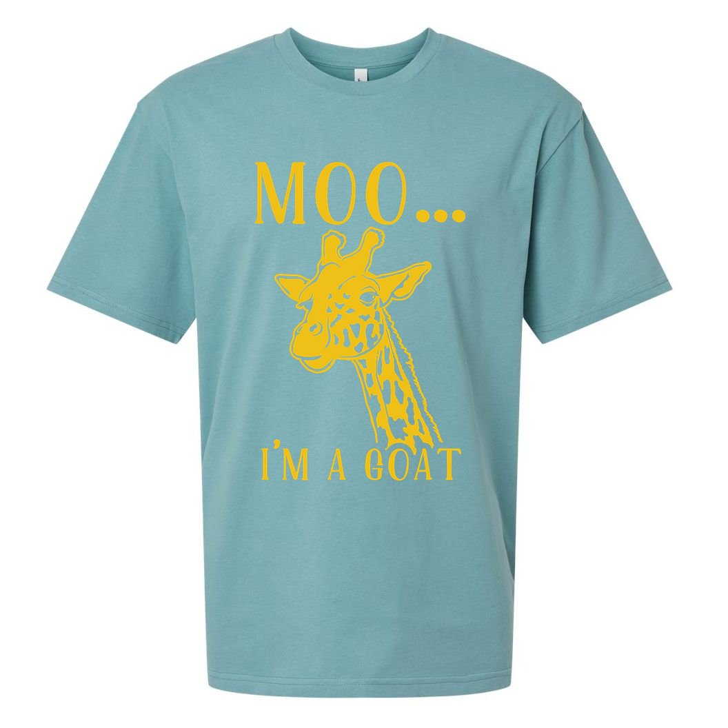 Moo I'm A Goat Funny Giraffe Cow Sueded Cloud Jersey T-Shirt