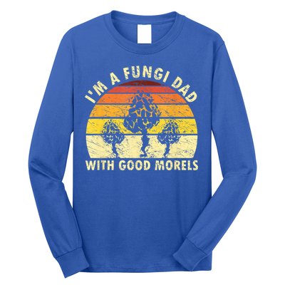Mens I'm A Fungi Dad Funny Mushroom Foraging Shirt Retro Vintage Long Sleeve Shirt