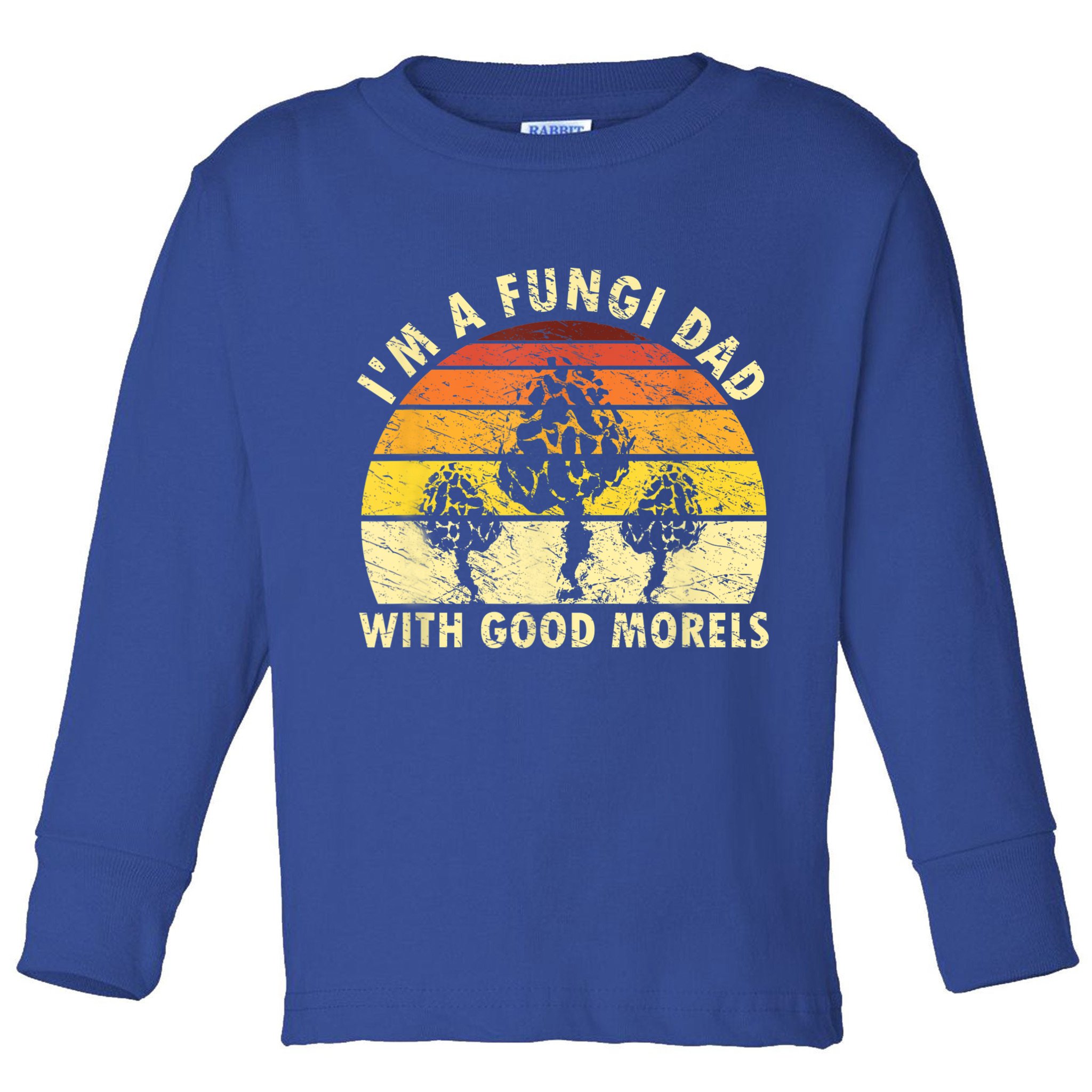 Mens I'm A Fungi Dad Funny Mushroom Foraging Shirt Retro Vintage Toddler Long Sleeve Shirt