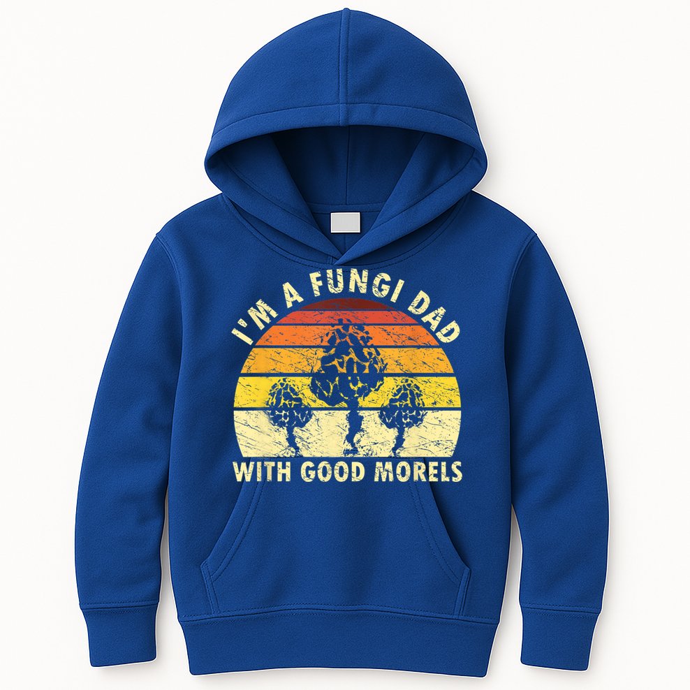 Mens I'm A Fungi Dad Funny Mushroom Foraging Shirt Retro Vintage Kids Hoodie