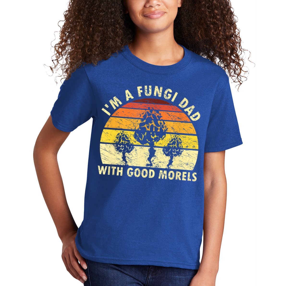 Mens I'm A Fungi Dad Funny Mushroom Foraging Shirt Retro Vintage Kids T-Shirt
