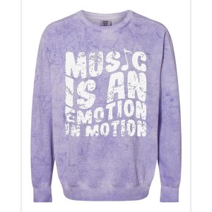 Music Is An Emotion In Motion Colorblast Crewneck Sweatshirt