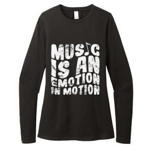 Music Is An Emotion In Motion Womens CVC Long Sleeve Shirt