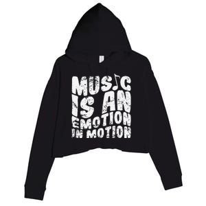 Music Is An Emotion In Motion Crop Fleece Hoodie