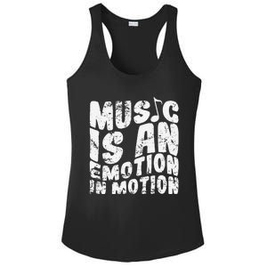 Music Is An Emotion In Motion Ladies PosiCharge Competitor Racerback Tank