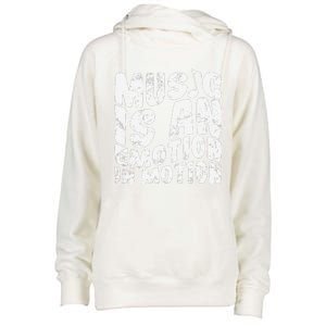 Music Is An Emotion In Motion Womens Funnel Neck Pullover Hood