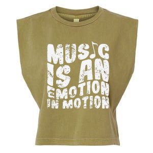 Music Is An Emotion In Motion Garment-Dyed Women's Muscle Tee