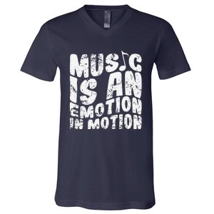 Music Is An Emotion In Motion V-Neck T-Shirt