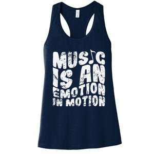 Music Is An Emotion In Motion Women's Racerback Tank