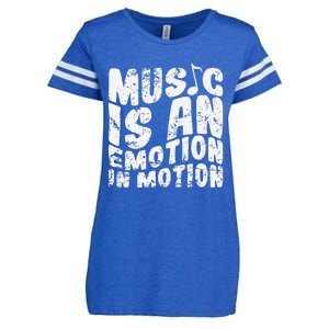 Music Is An Emotion In Motion Enza Ladies Jersey Football T-Shirt