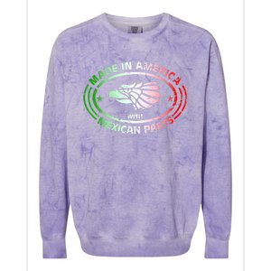 Made In America With Mexican Parts, American Pride Shirt Colorblast Crewneck Sweatshirt