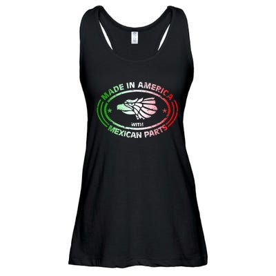 Made In America With Mexican Parts, American Pride Shirt Ladies Essential Flowy Tank