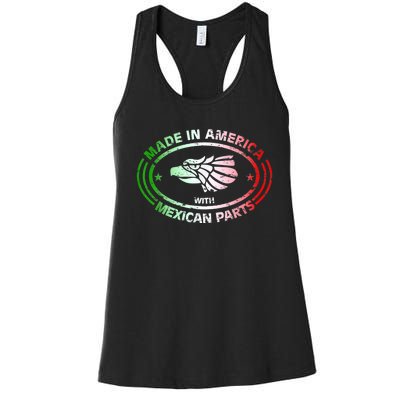 Made In America With Mexican Parts, American Pride Shirt Women's Racerback Tank