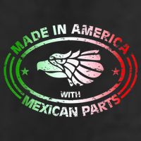 Made In America With Mexican Parts, American Pride Shirt Hat