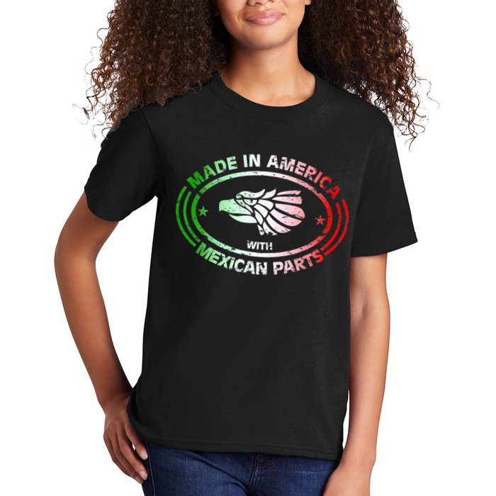 Made In America With Mexican Parts, American Pride Shirt Kids T-Shirt