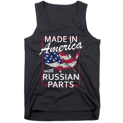 Made In America With Russian Parts Half American Russia Tank Top