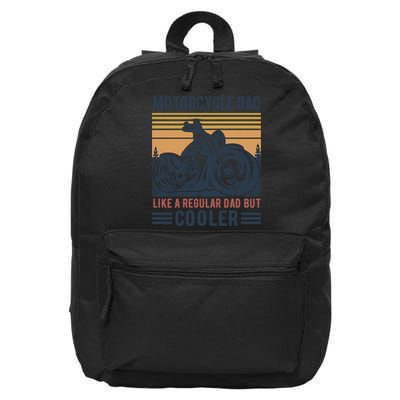 Men Im A Biker Dad Funny Motorcycle Rider Dad Fathers Day Gift 16 in Basic Backpack