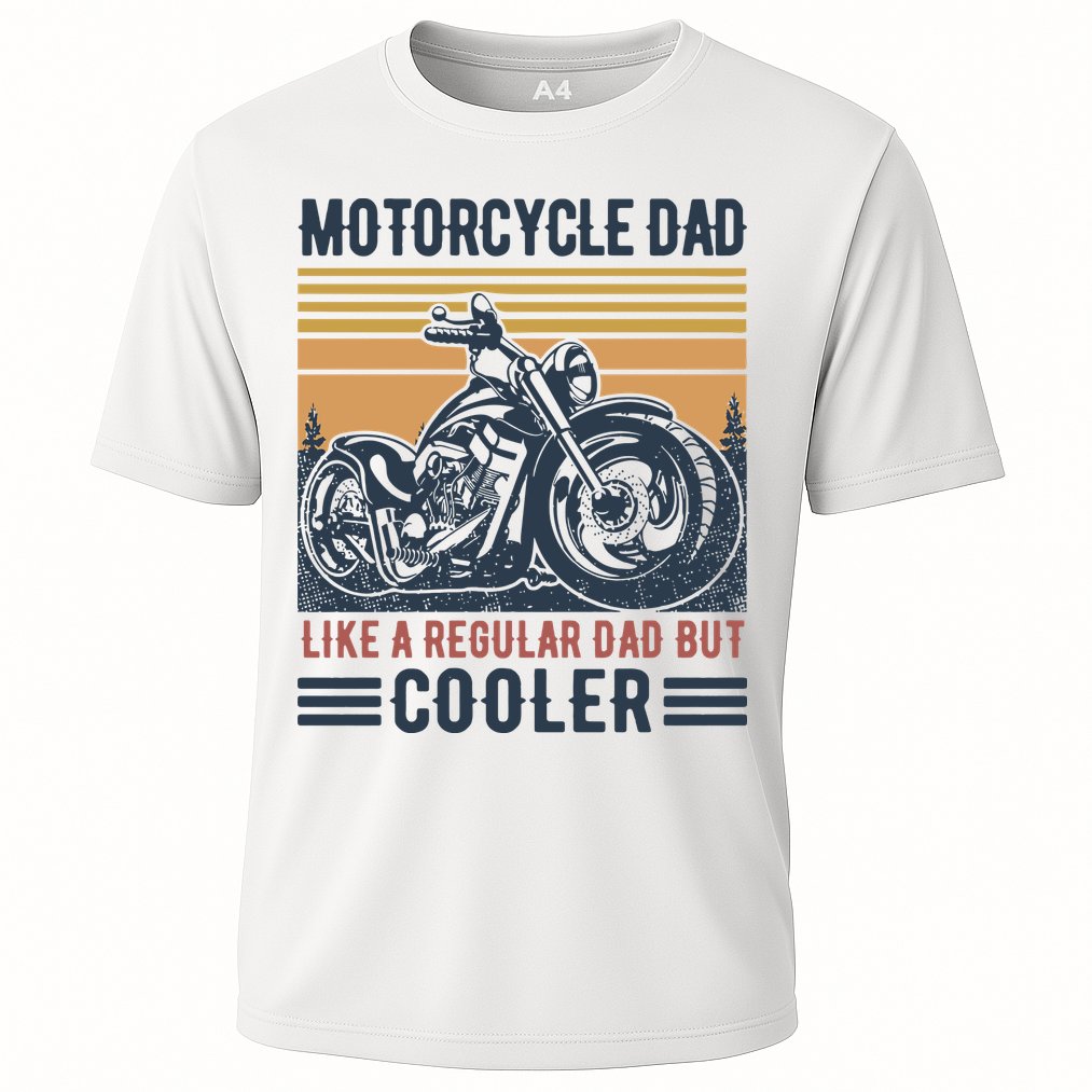 Men Im A Biker Dad Funny Motorcycle Rider Dad Fathers Day Gift Cooling Performance Crew T-Shirt