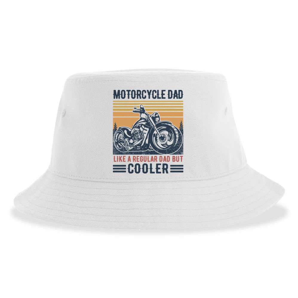 Men Im A Biker Dad Funny Motorcycle Rider Dad Fathers Day Gift Sustainable Bucket Hat