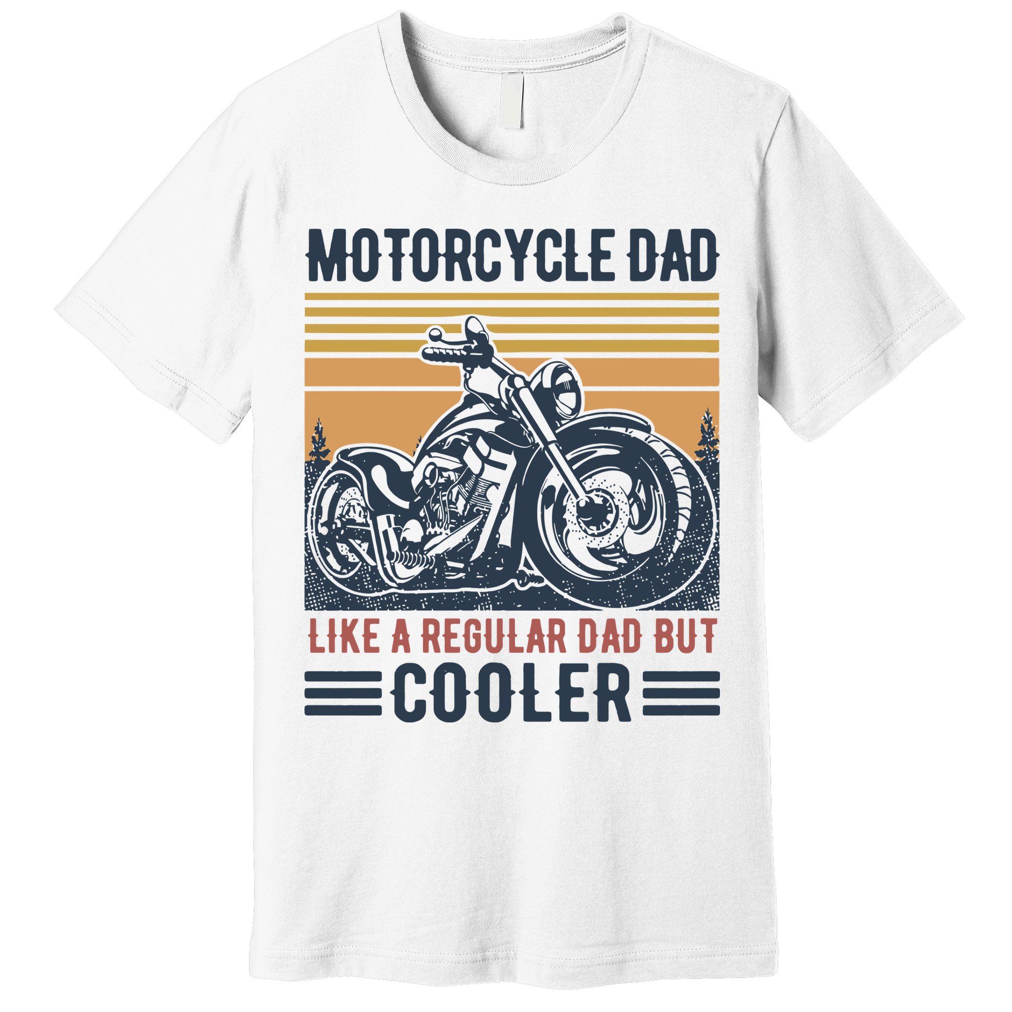 Men Im A Biker Dad Funny Motorcycle Rider Dad Fathers Day Gift Premium T-Shirt