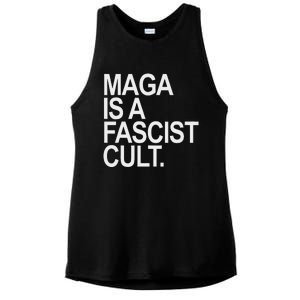 Maga Is A Fascist Cult Stand Against Fascism Ladies PosiCharge Tri-Blend Wicking Tank