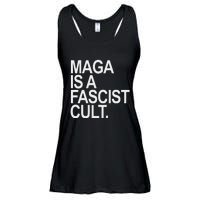 Maga Is A Fascist Cult Stand Against Fascism Ladies Essential Flowy Tank