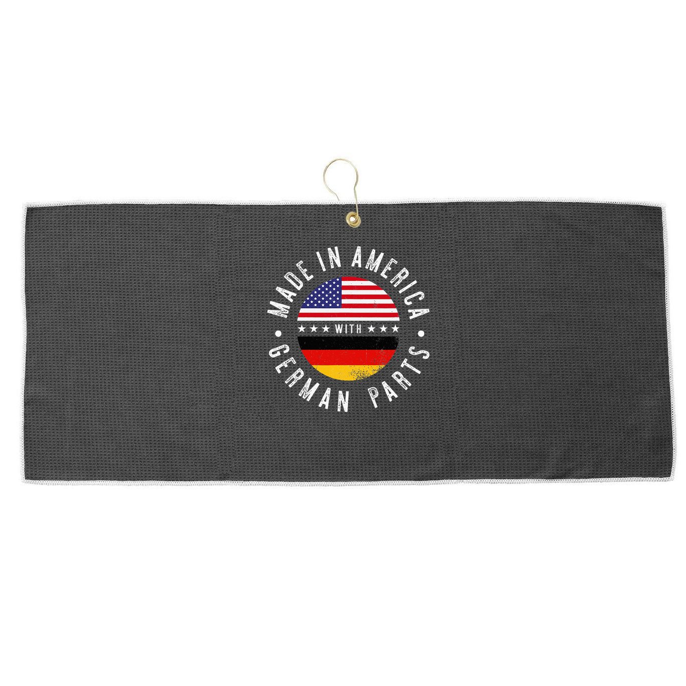 Made In America With German Parts Germany Pride Large Microfiber Waffle Golf Towel