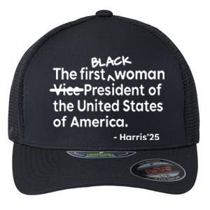 Mess In A Bottle Black The First Woman Vicepresident Of The United States Of Am Flexfit Unipanel Trucker Cap