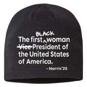 Mess In A Bottle Black The First Woman Vicepresident Of The United States Of Am Sustainable Beanie