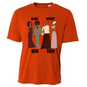 Motivational Inspiring African American Mama Mommy Mom Bruh Gift Cooling Performance Crew T-Shirt