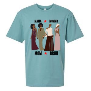 Motivational Inspiring African American Mama Mommy Mom Bruh Gift Sueded Cloud Jersey T-Shirt