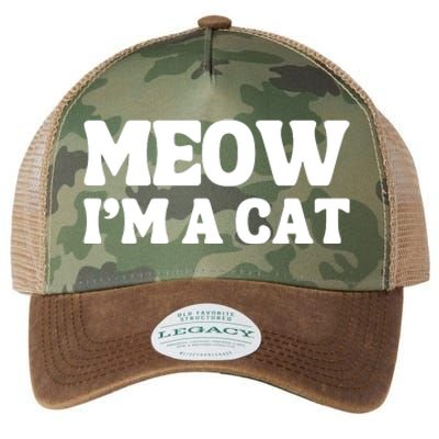 Meow IM A Cat Halloween Costume Funny Saying Cat Legacy Tie Dye Trucker Hat