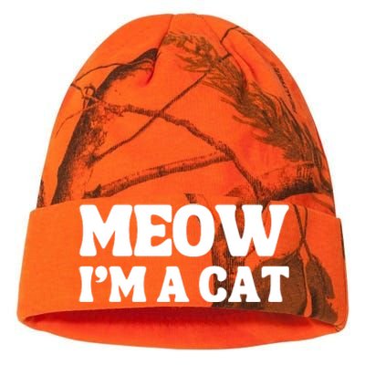 Meow IM A Cat Halloween Costume Funny Saying Cat Kati Licensed 12" Camo Beanie